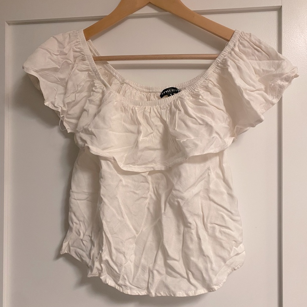 White off the shoulder top